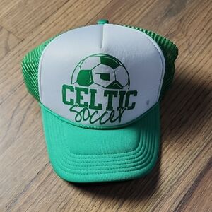 Kids Green and White Cap